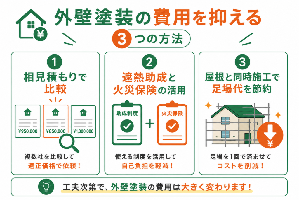 杉並区で外壁塗装の費用を抑える方法
