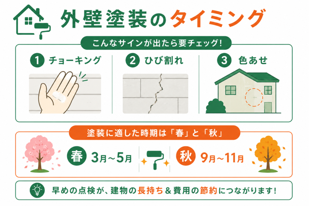 外壁塗装のサインと最適な時期