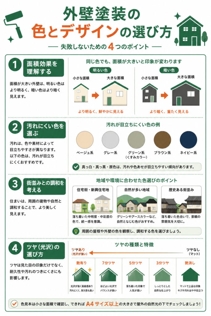外壁塗装の色・デザインの選び方