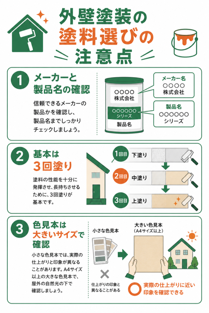 塗料を選ぶときの注意点