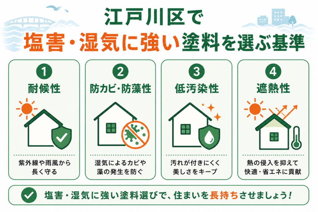 江戸川区の立地に合った塗料の選び方