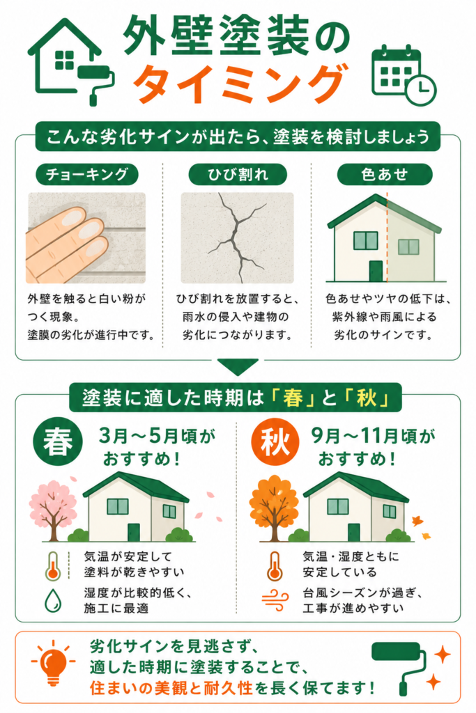 外壁塗装のサインと最適な時期
