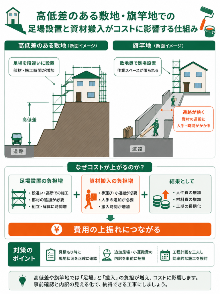 坂の多い文京区で足場・工事費が変わる理由