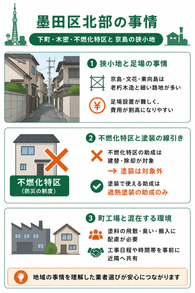下町・木密・不燃化特区と京島の狭小地