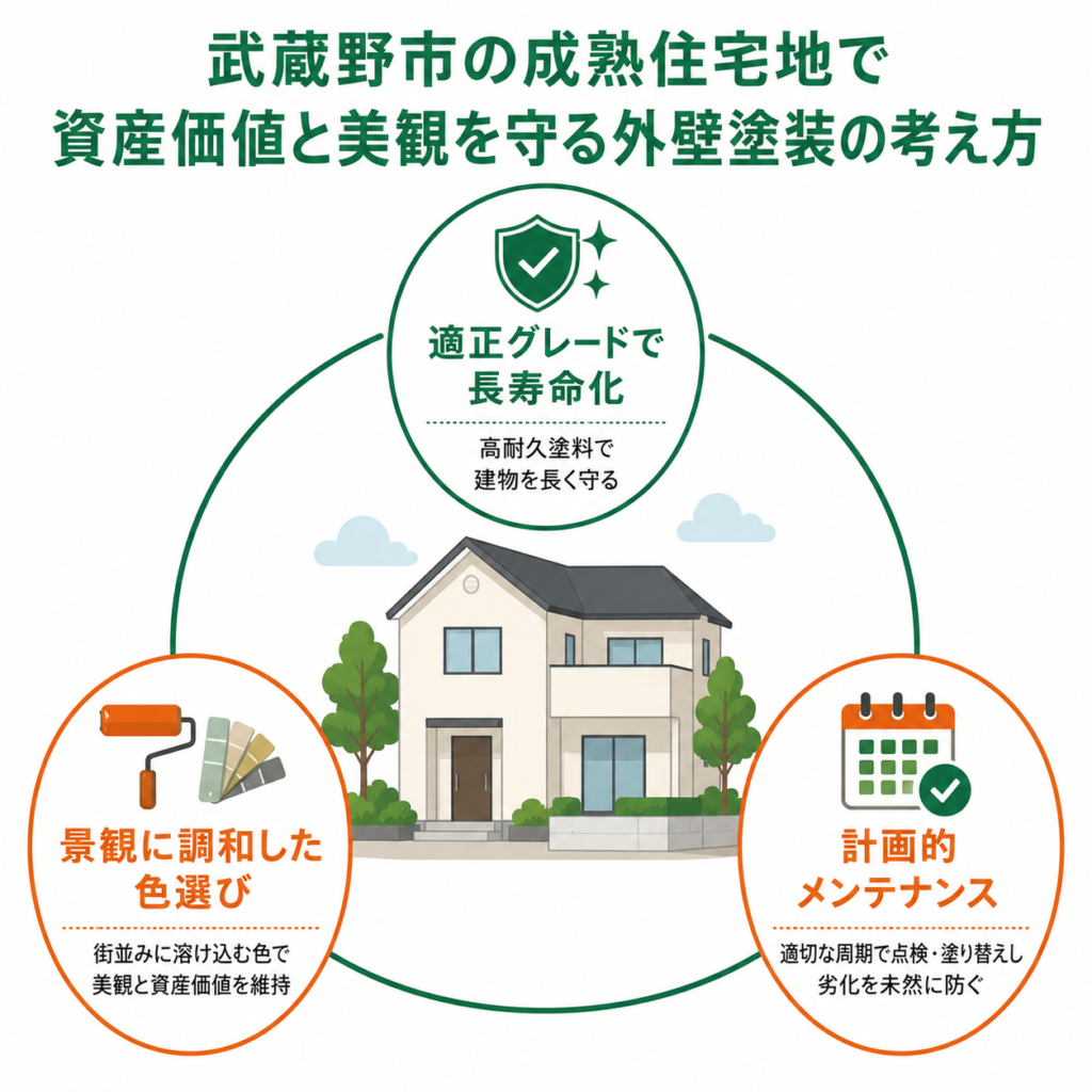 資産価値と美観を守る外壁塗装の考え方