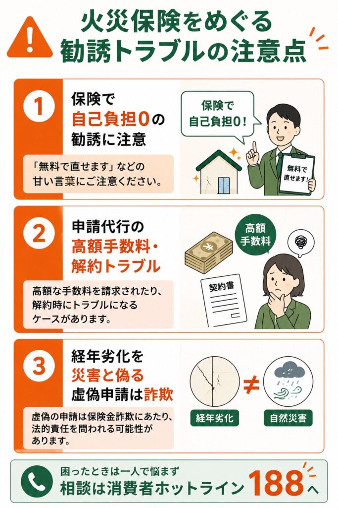 「自己負担0」勧誘・申請代行・虚偽申請のトラブルに注意