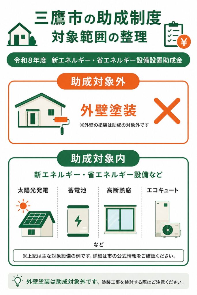 三鷹市に外壁塗装の助成金はある?