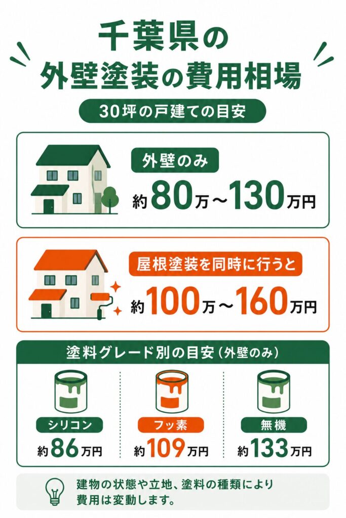 千葉県の外壁塗装の費用相場