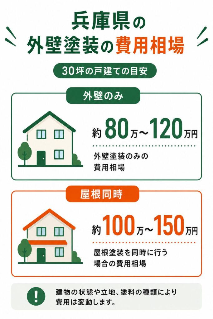 兵庫県の外壁塗装の費用相場