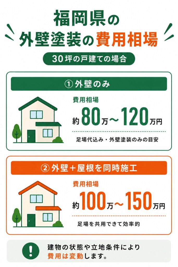 福岡県の外壁塗装の費用相場