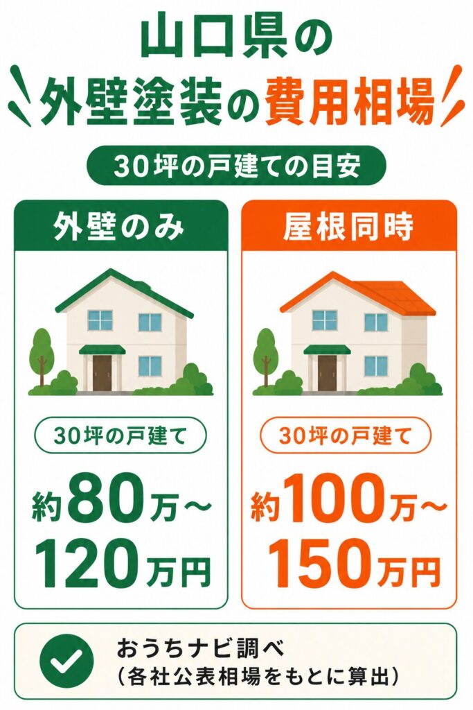 山口県の外壁塗装の費用相場