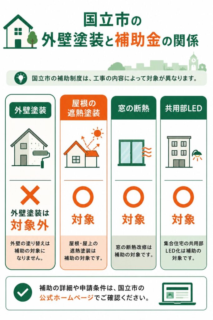 国立市で使える補助金は屋根の遮熱塗装が対象