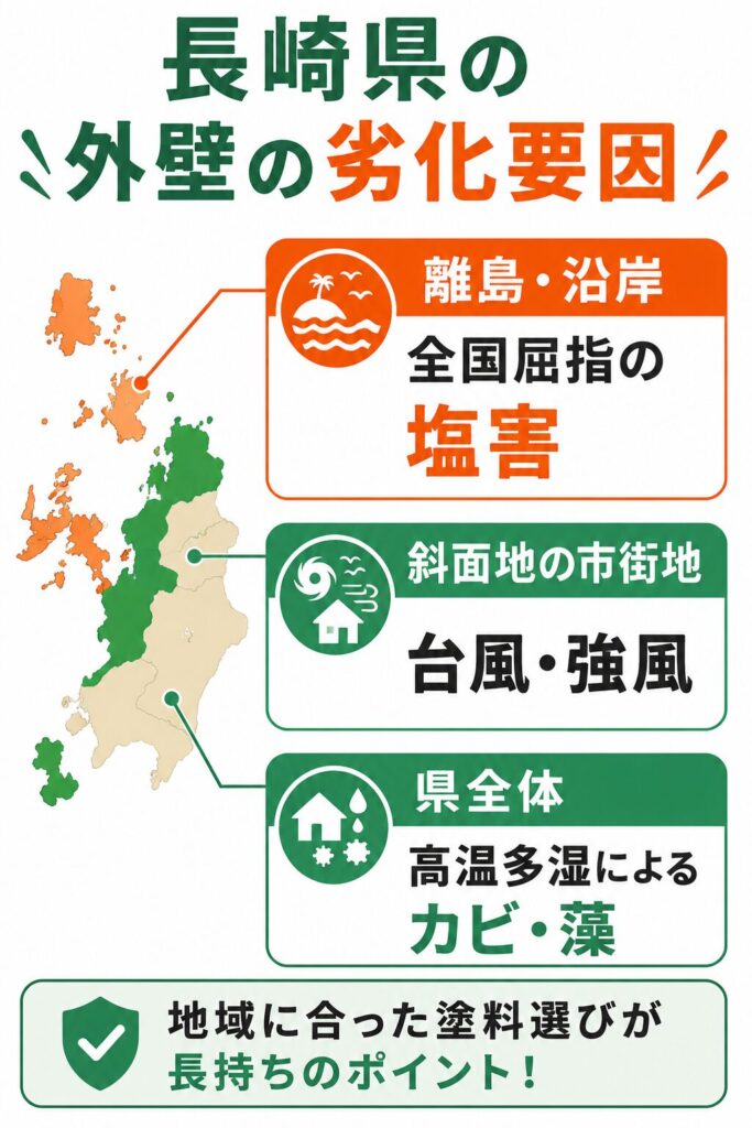 地域で異なる外壁の劣化要因