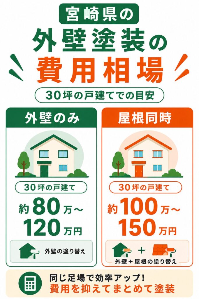 宮崎県の外壁塗装の費用相場