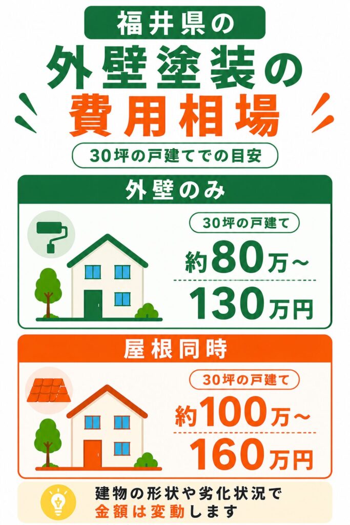 福井県の外壁塗装の費用相場