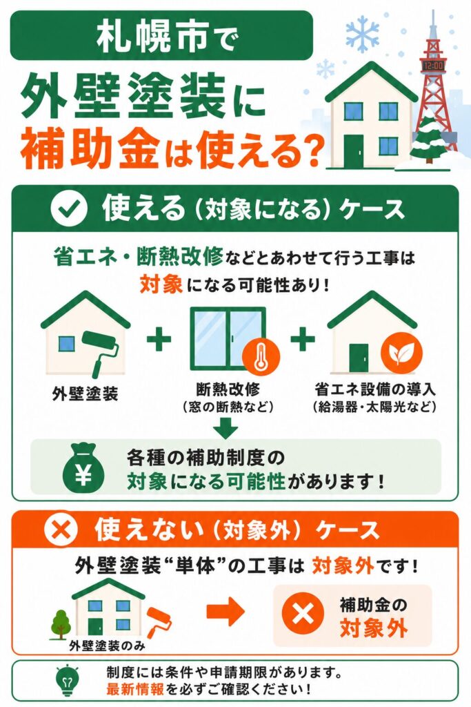 札幌市で使える外壁塗装の補助金【2026年度最新】