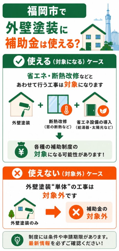 福岡市で使える外壁塗装の補助金【2026年度最新】