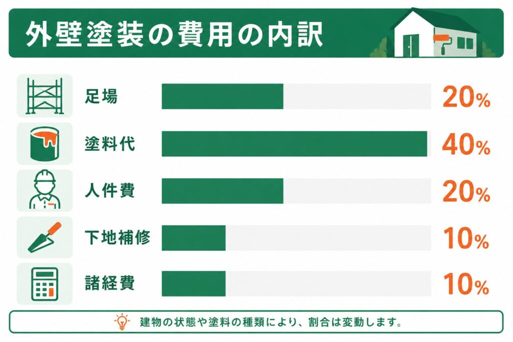 外壁塗装の費用は何で決まる?内訳を分解