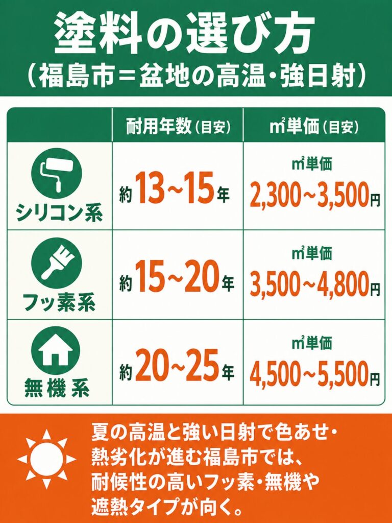外壁塗装の基礎知識（塗料と時期）