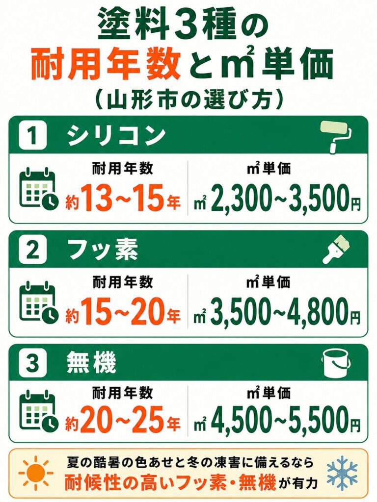外壁塗装の基礎知識（塗料と時期）