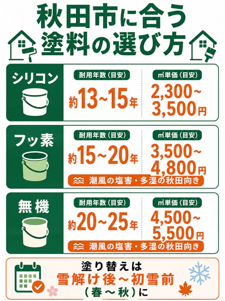 外壁塗装の基礎知識（塗料と時期）
