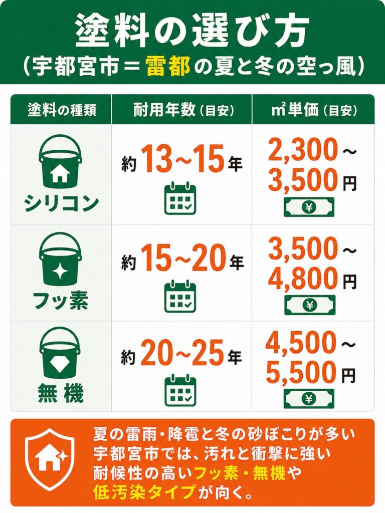 外壁塗装の基礎知識(塗料と時期)