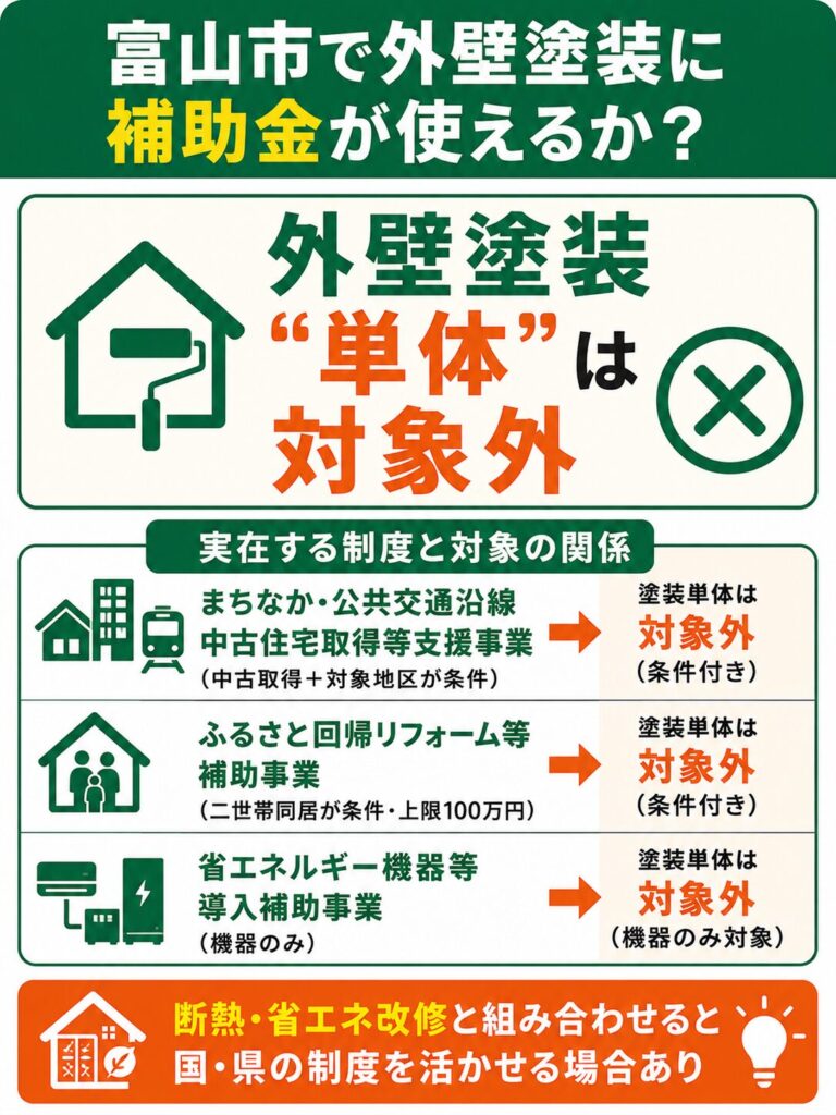 富山市で使える外壁塗装の補助金【2026年度最新】