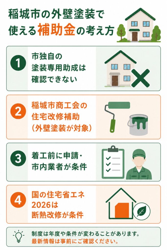 稲城市で使える外壁塗装の補助金