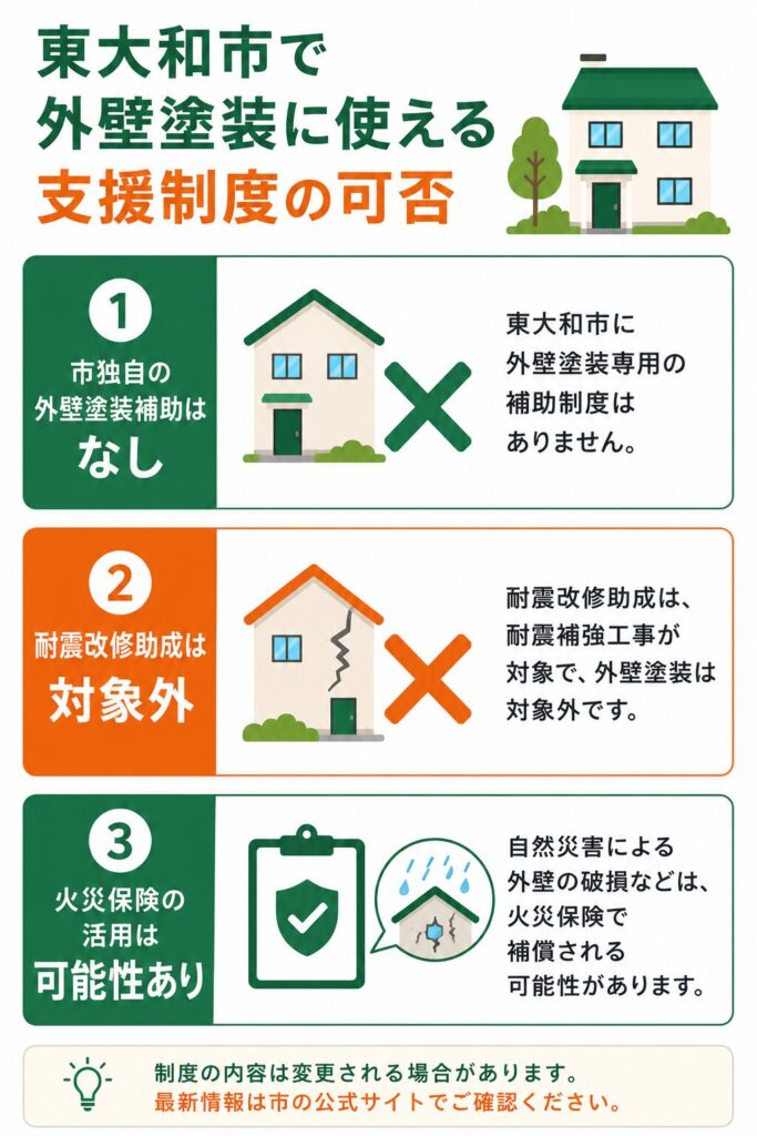 東大和市の外壁塗装で使える補助金
