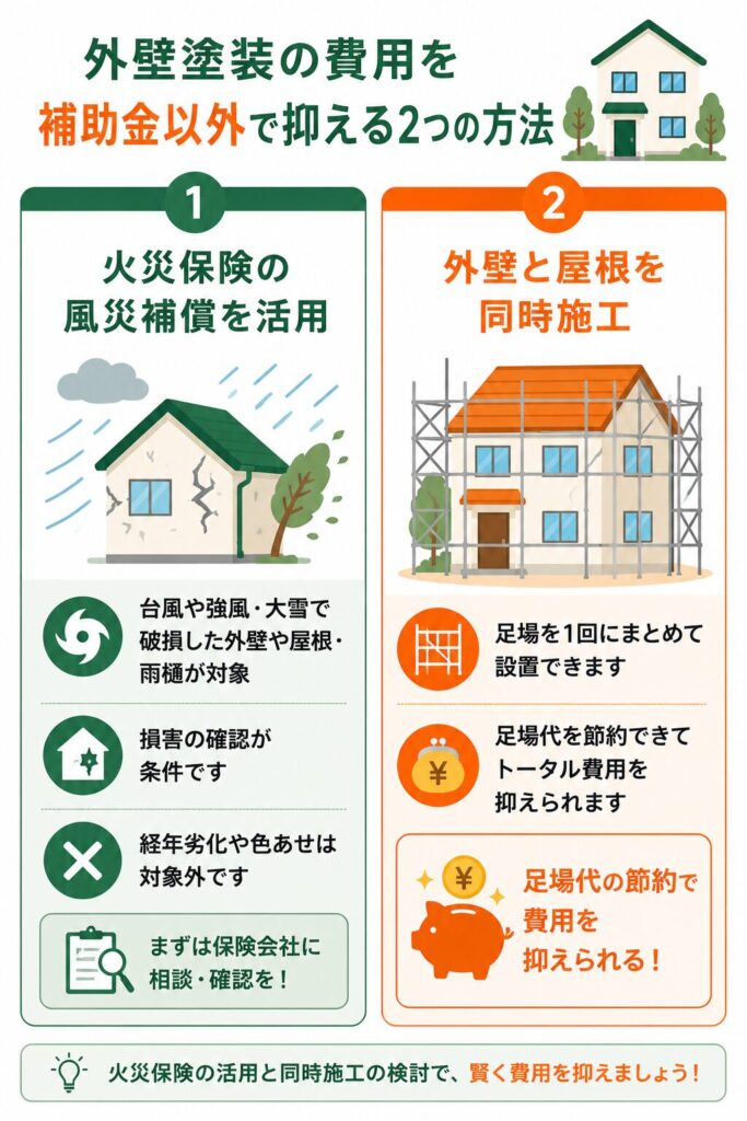 補助金以外で外壁塗装の費用を抑える方法
