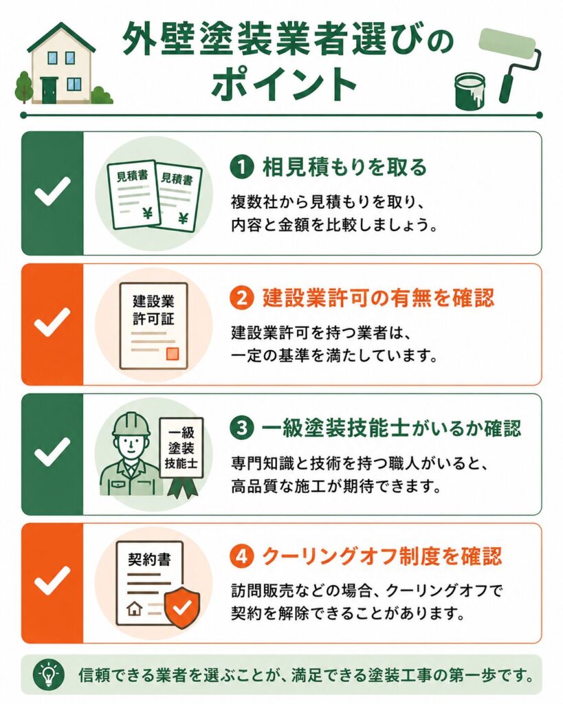 福生市で信頼できる外壁塗装業者の選び方