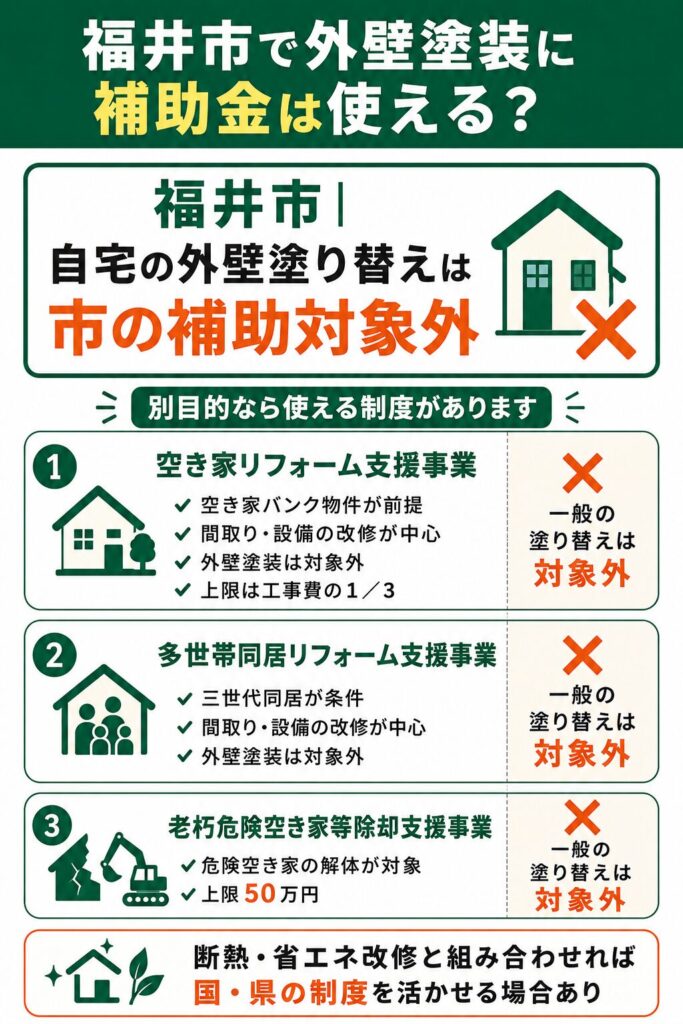 福井市で使える外壁塗装の補助金【2026年度最新】