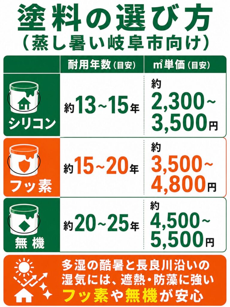 外壁塗装の基礎知識（塗料と時期）