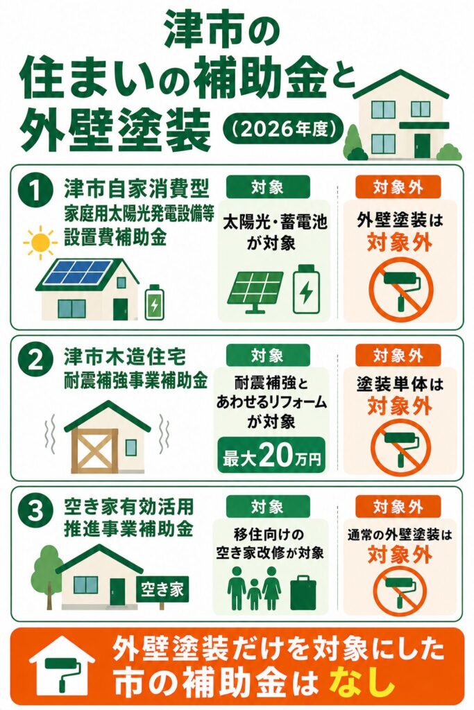 津市で使える外壁塗装の補助金【2026年度最新】