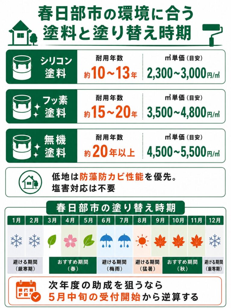 外壁塗装の基礎知識と春日部市での塗り替え時期