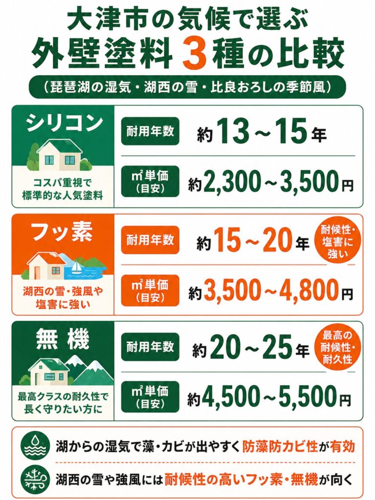 外壁塗装の基礎知識(塗料と時期)