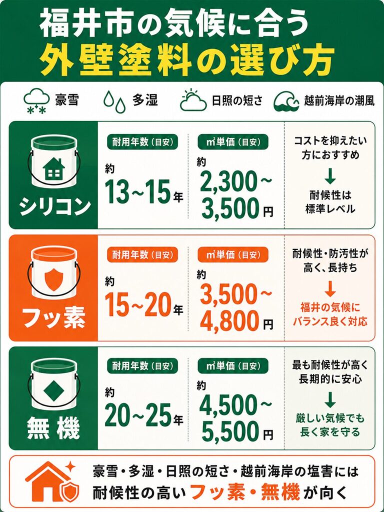 外壁塗装の基礎知識(塗料と時期)