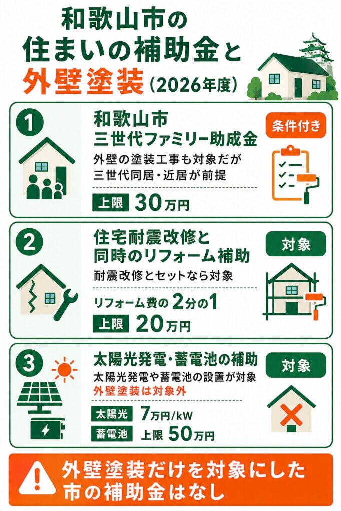 和歌山市で使える外壁塗装の補助金【2026年度最新】