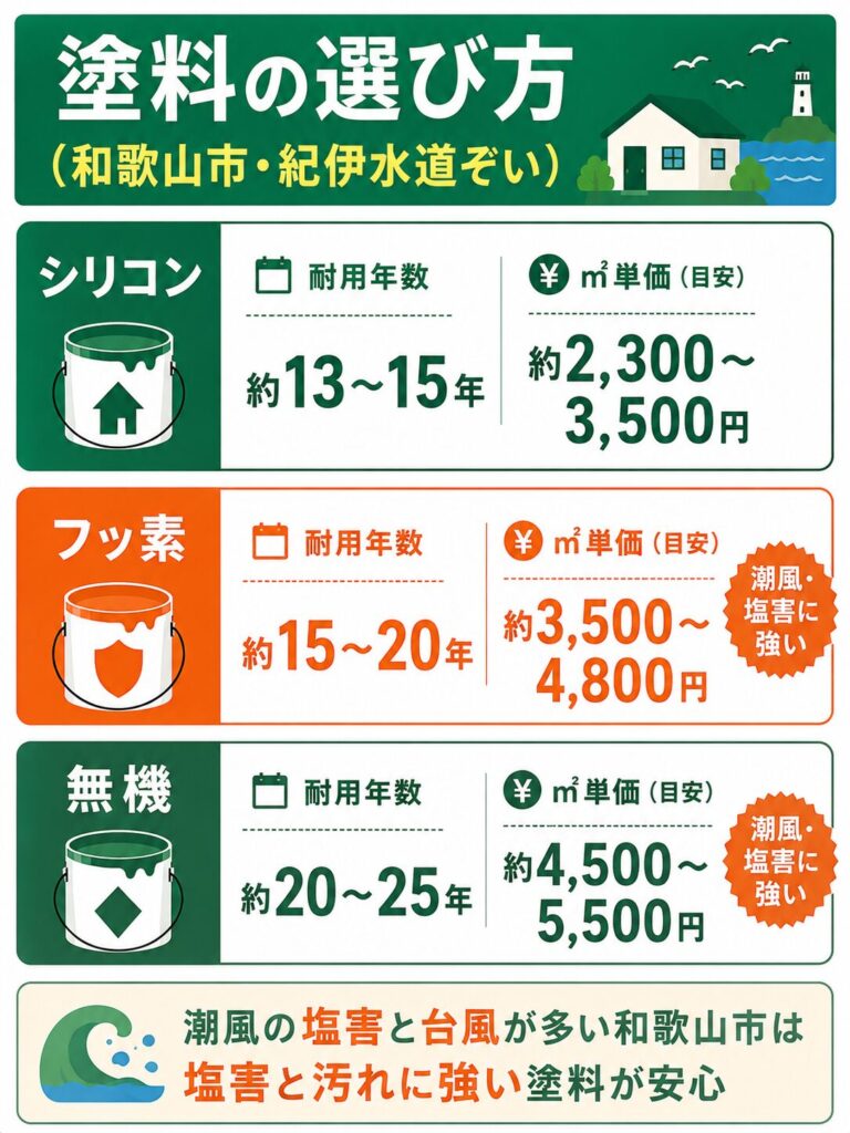 外壁塗装の基礎知識（塗料と時期）