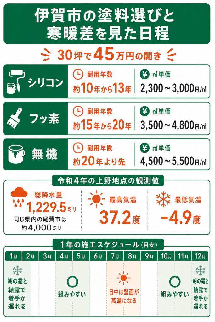外壁塗装の基礎知識と伊賀市での塗り替え時期