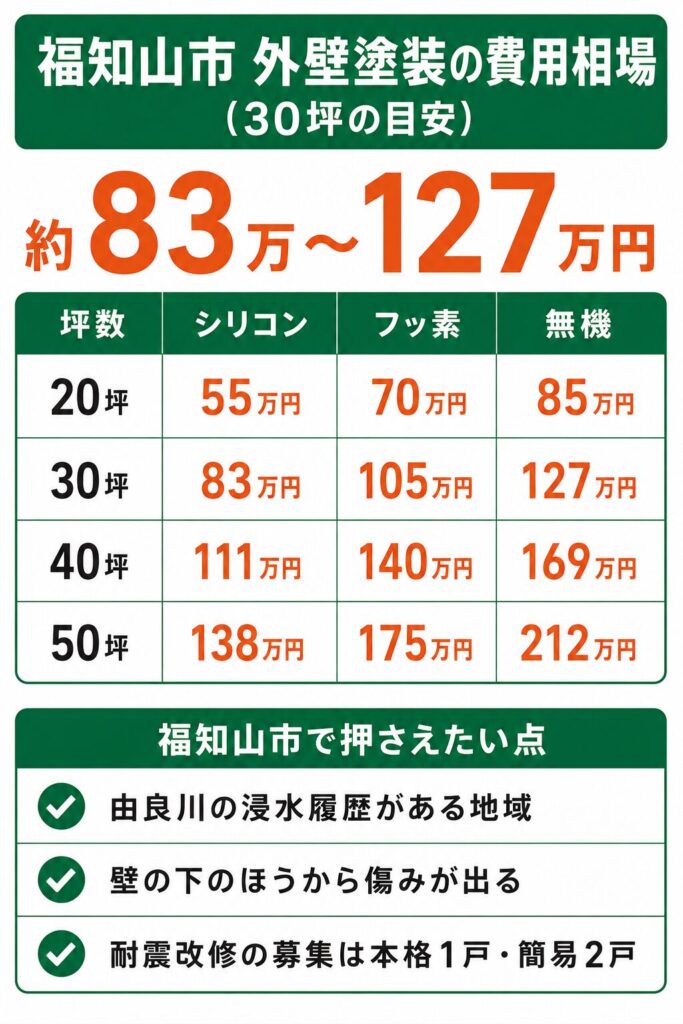 福知山市の外壁塗装の費用相場