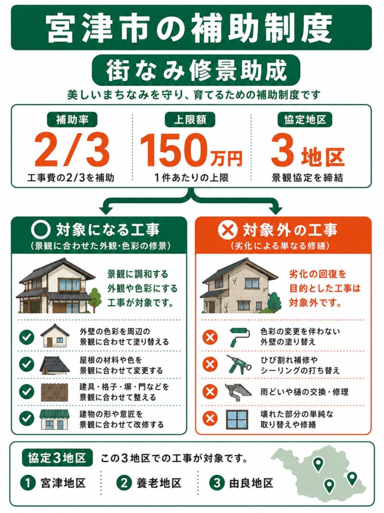 宮津市で使える外壁塗装の補助金【2026年度最新】