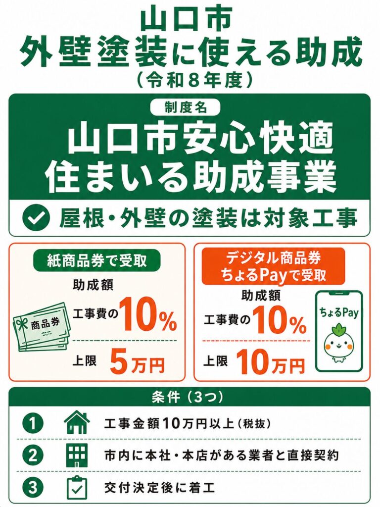 山口市で使える外壁塗装の助成金【2026年度最新】