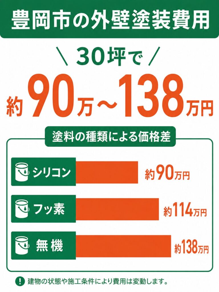 豊岡市の外壁塗装の費用相場