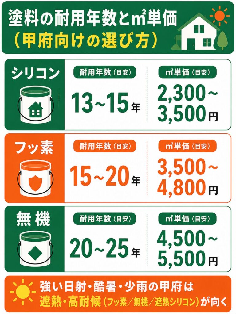 外壁塗装の基礎知識(塗料と時期)