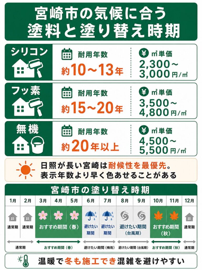 外壁塗装の基礎知識と宮崎市での塗り替え時期