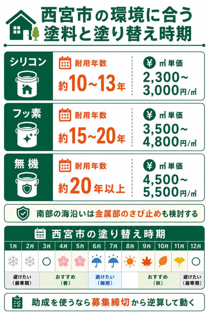 外壁塗装の基礎知識と西宮市での塗り替え時期